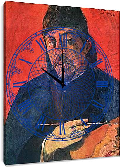 Часы картина - Автопортрет с палитрой. Поль Гоген