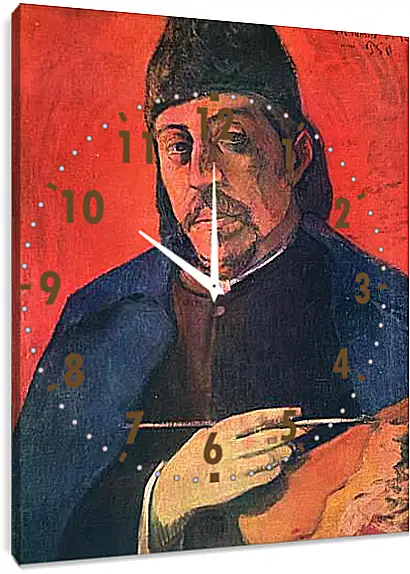 Часы картина - Автопортрет с палитрой. Поль Гоген