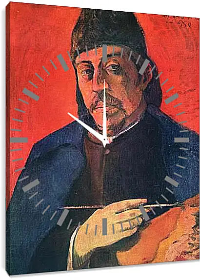Часы картина - Автопортрет с палитрой. Поль Гоген