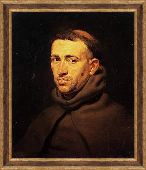 Картина в раме - Head of a Franciscan Monk. Питер Пауль Рубенс