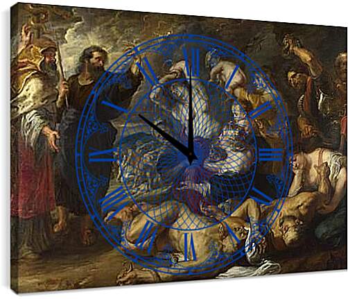 Часы картина - The Brazen Serpent. Питер Пауль Рубенс