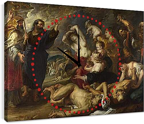Часы картина - The Brazen Serpent. Питер Пауль Рубенс