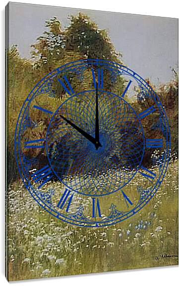Часы картина - Опушка леса. Левитан Исаак