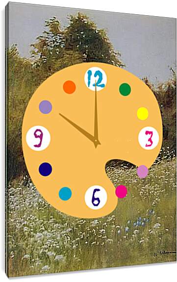 Часы картина - Опушка леса. Левитан Исаак