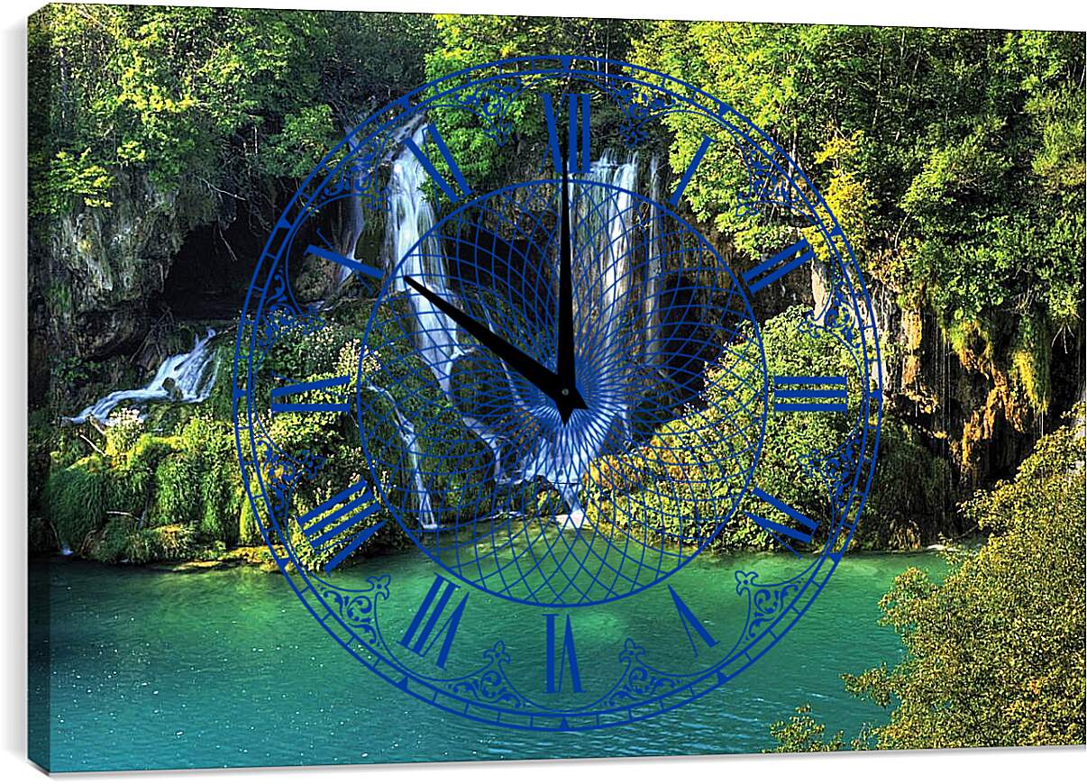 Часы картина - Водопады
