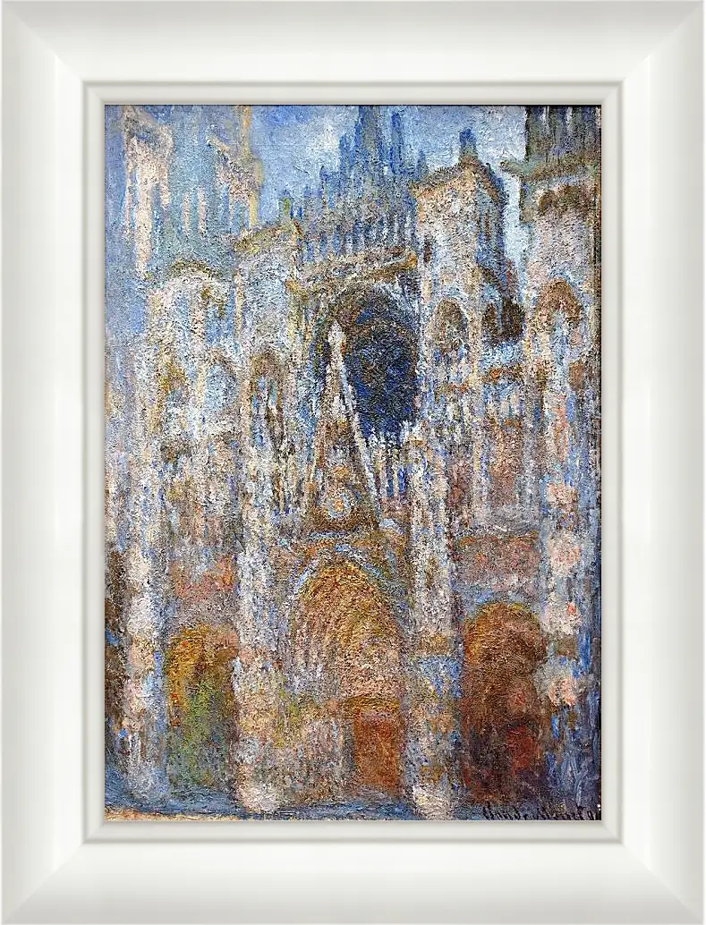 Картина в раме - rouen cathedral magic in blue. Клод Моне