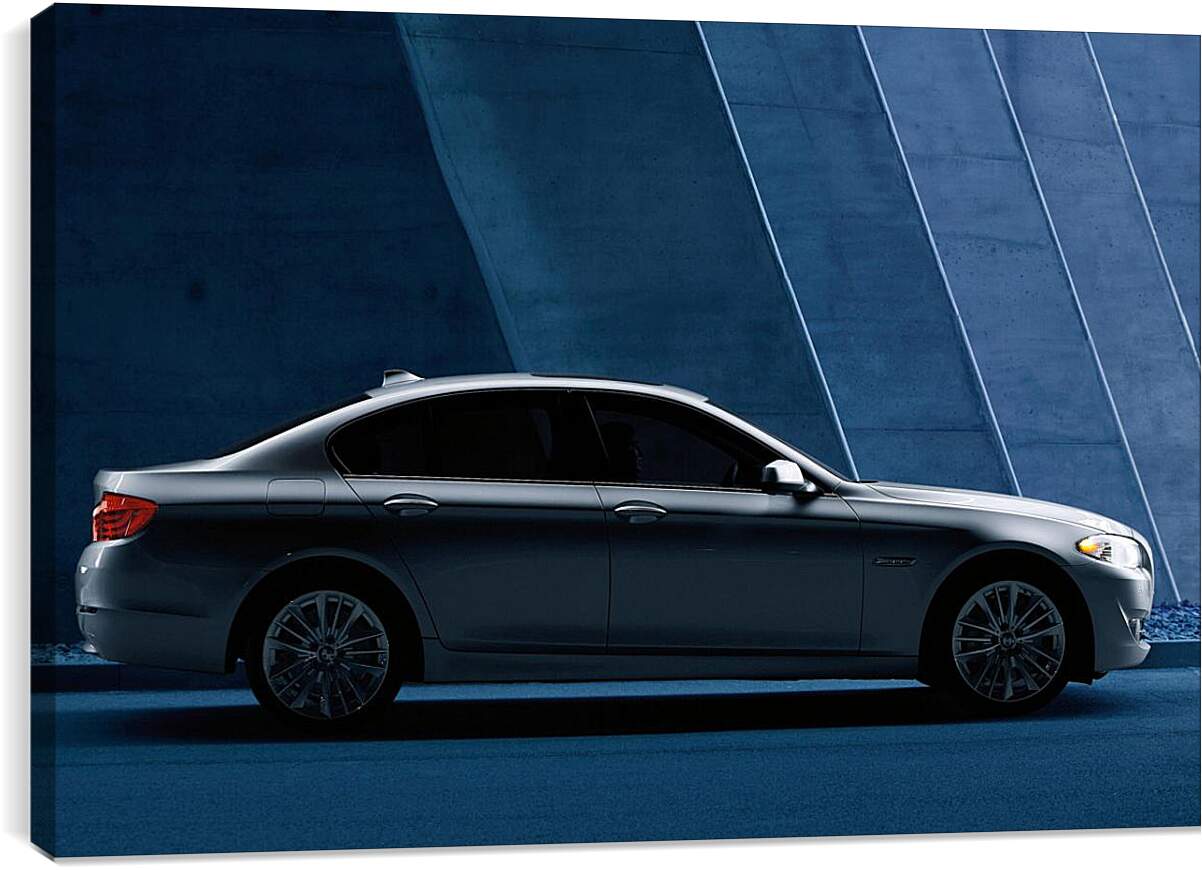 Постер и плакат - BMW 5 серия в профиль