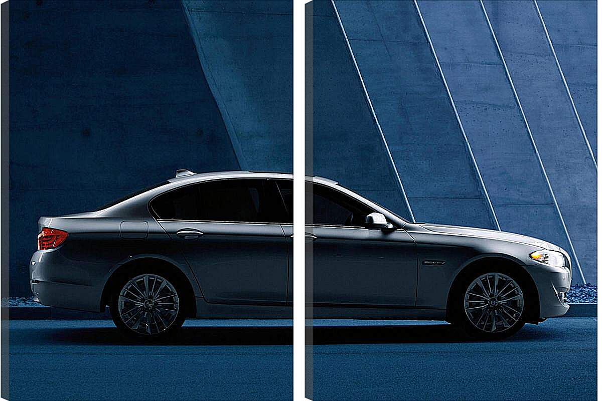 Модульная картина - BMW 5 серия в профиль