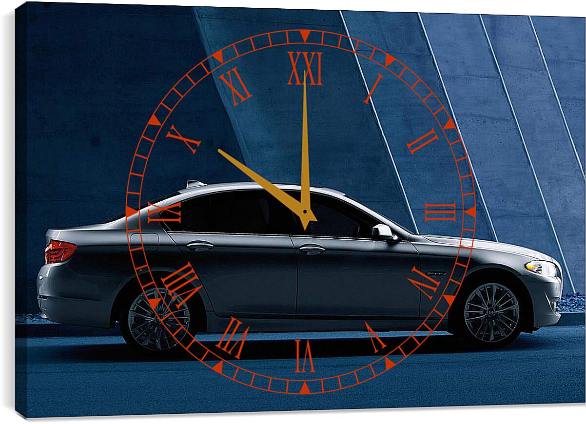 Часы картина - BMW 5 серия в профиль