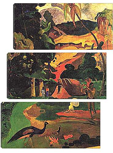 Модульная картина - Paysage aux paons. Поль Гоген
