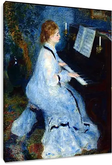 Постер и плакат - Young Woman at the Piano. Пьер Огюст Ренуар