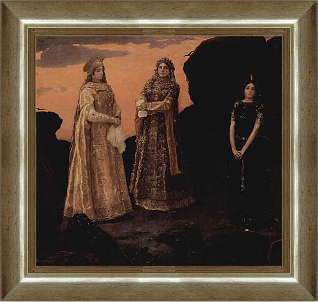 Картина в раме - Три царевны подземного царств. Виктор Васнецов