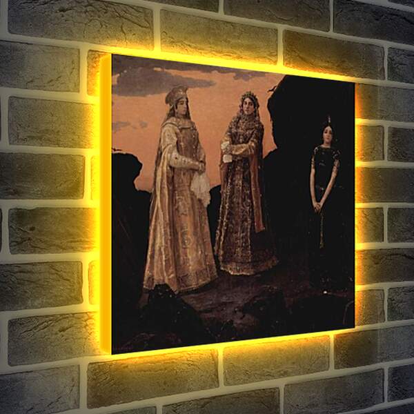 Лайтбокс световая панель - Три царевны подземного царств. Виктор Васнецов