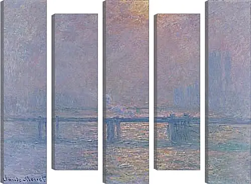 Модульная картина - The Thames Charing Cross Bridge. Клод Моне