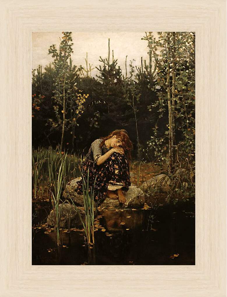 Картина в раме - Аленушка. Виктор Васнецов