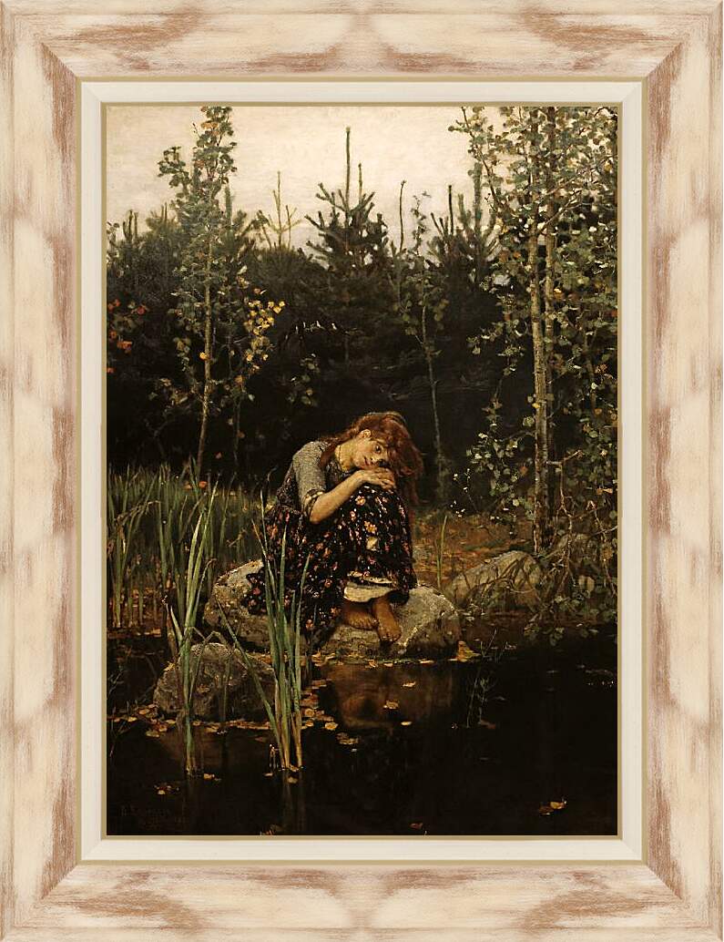 Картина в раме - Аленушка. Виктор Васнецов