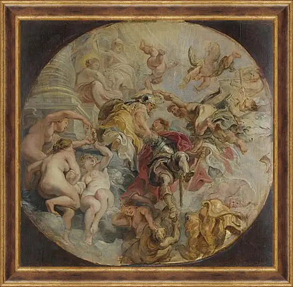 Картина в раме - The Apotheosis of the Duke of Buckingham. Питер Пауль Рубенс