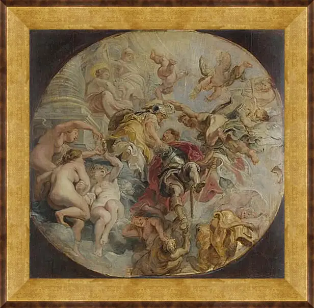 Картина в раме - The Apotheosis of the Duke of Buckingham. Питер Пауль Рубенс