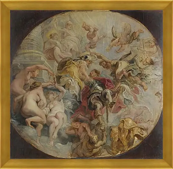 Картина в раме - The Apotheosis of the Duke of Buckingham. Питер Пауль Рубенс