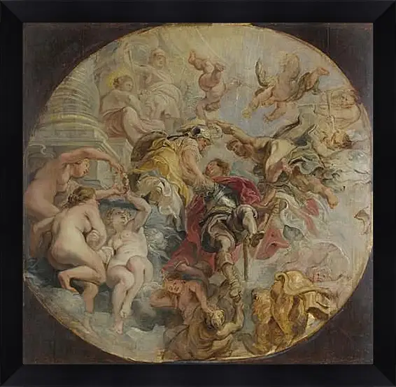 Картина в раме - The Apotheosis of the Duke of Buckingham. Питер Пауль Рубенс