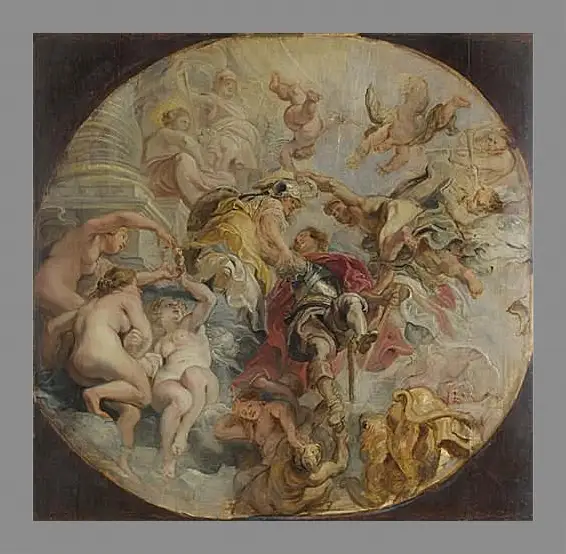 Картина в раме - The Apotheosis of the Duke of Buckingham. Питер Пауль Рубенс