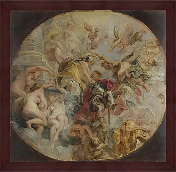 Картина в раме - The Apotheosis of the Duke of Buckingham. Питер Пауль Рубенс