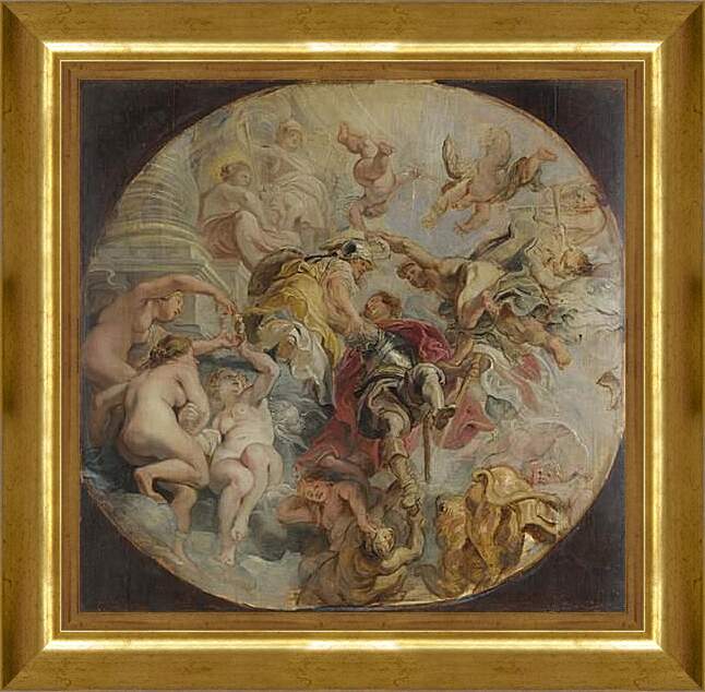 Картина в раме - The Apotheosis of the Duke of Buckingham. Питер Пауль Рубенс