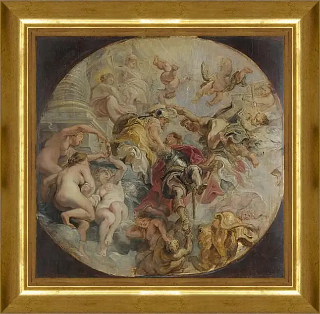 Картина в раме - The Apotheosis of the Duke of Buckingham. Питер Пауль Рубенс