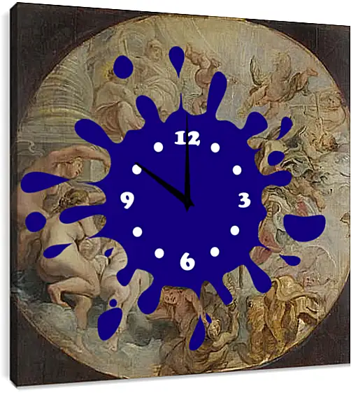 Часы картина - The Apotheosis of the Duke of Buckingham. Питер Пауль Рубенс