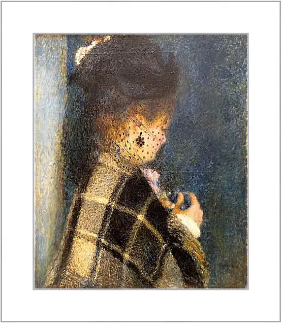 Картина в раме - Young Woman with a Veil. Пьер Огюст Ренуар