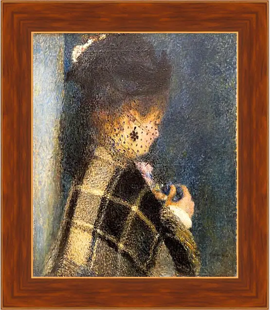 Картина в раме - Young Woman with a Veil. Пьер Огюст Ренуар