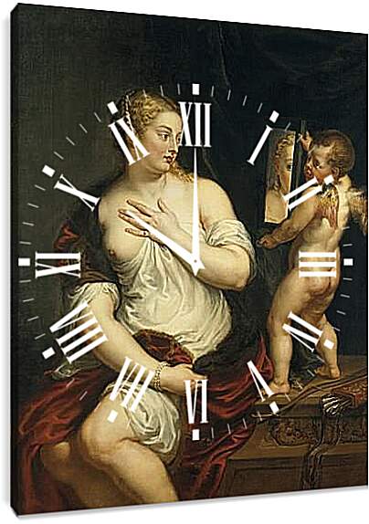 Часы картина - Венера и Амур. Питер Пауль Рубенс
