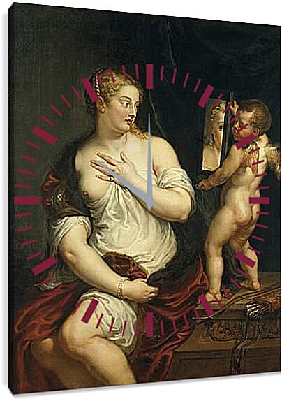 Часы картина - Венера и Амур. Питер Пауль Рубенс