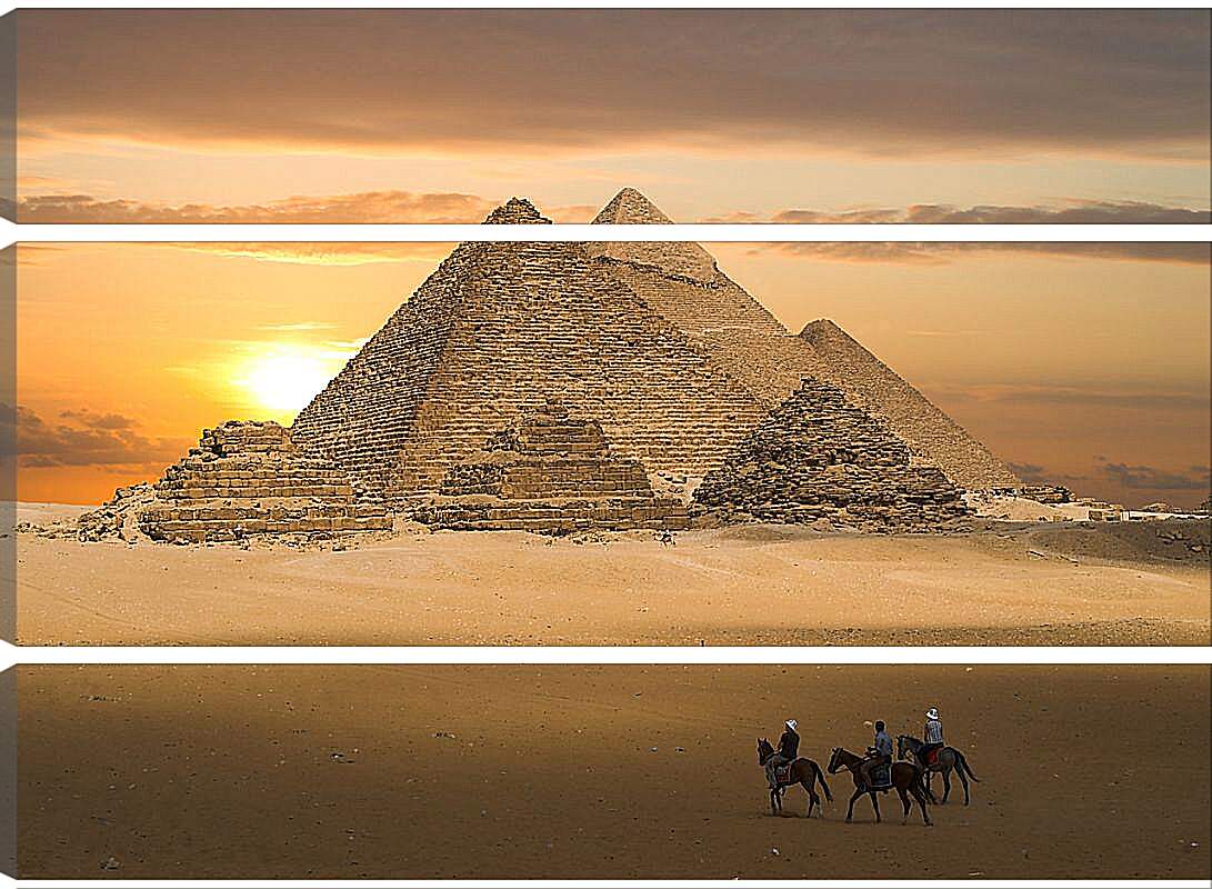 Модульная картина - Пирамиды на закате