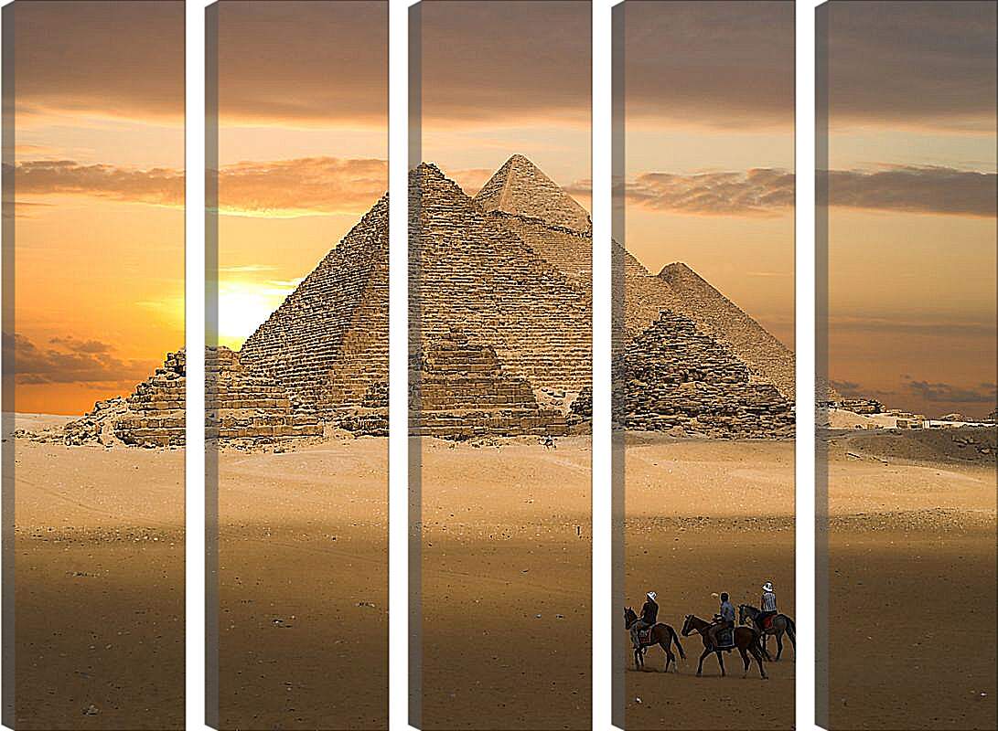 Модульная картина - Пирамиды на закате