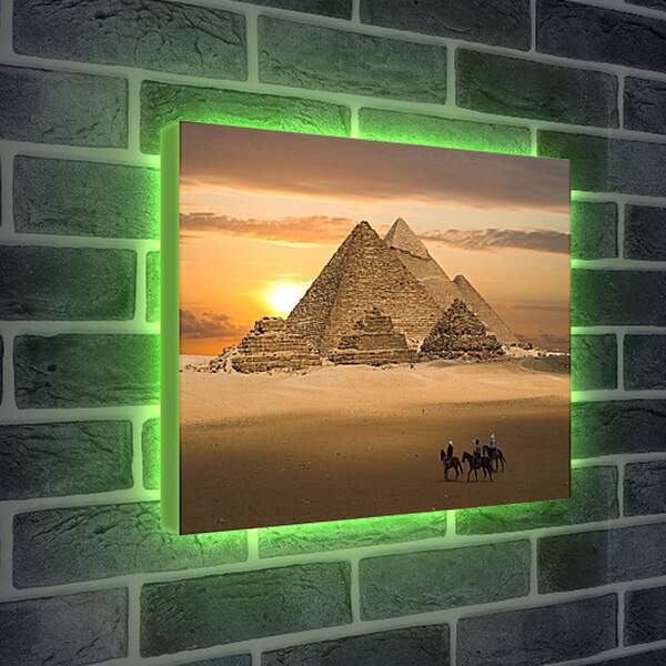 Лайтбокс световая панель - Пирамиды на закате