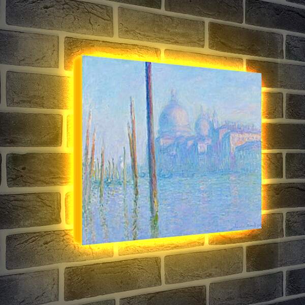 Лайтбокс световая панель - the great canal. Клод Моне