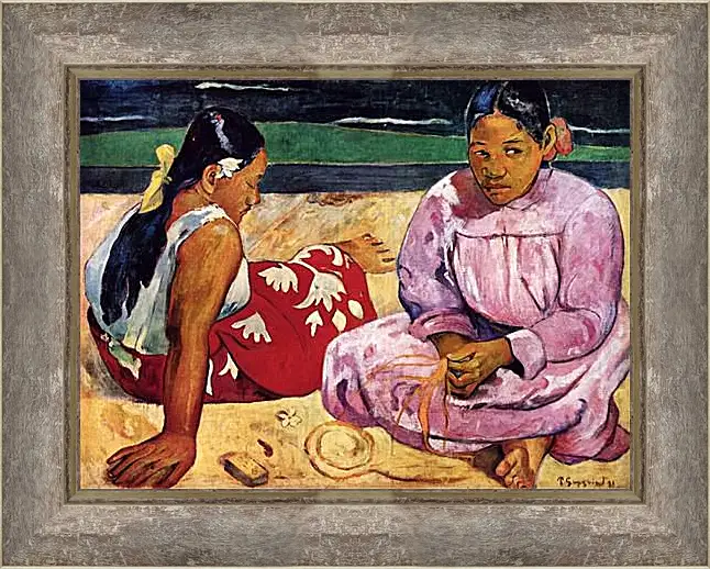 Картина в раме - Frauen am Strand. Поль Гоген