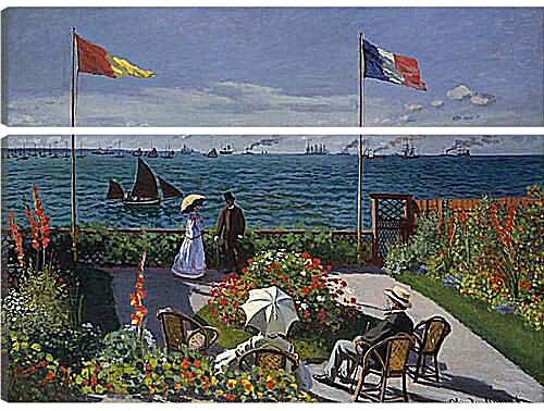 Модульная картина - Garden at Sainte-Adresse (1867). Клод Моне