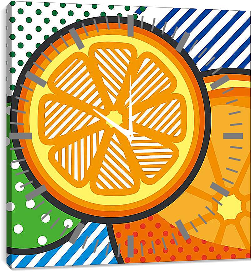 Часы картина - Апельсины
