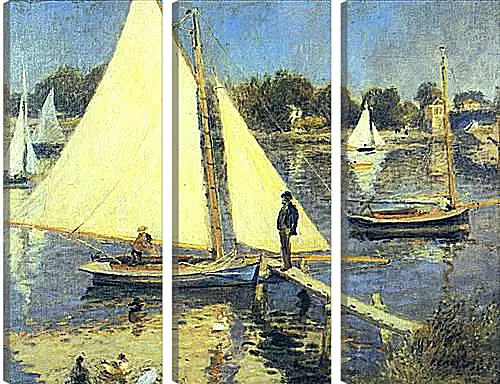 Модульная картина - Sailboats at Argenteuil. Пьер Огюст Ренуар