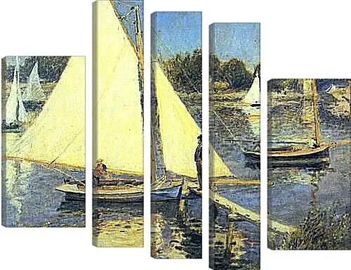 Модульная картина - Sailboats at Argenteuil. Пьер Огюст Ренуар