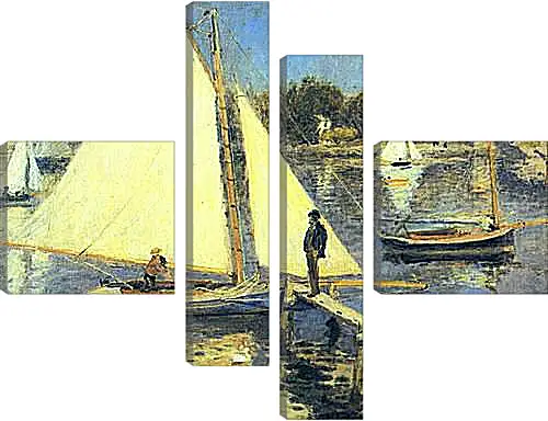 Модульная картина - Sailboats at Argenteuil. Пьер Огюст Ренуар