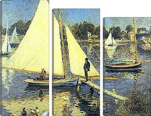 Модульная картина - Sailboats at Argenteuil. Пьер Огюст Ренуар