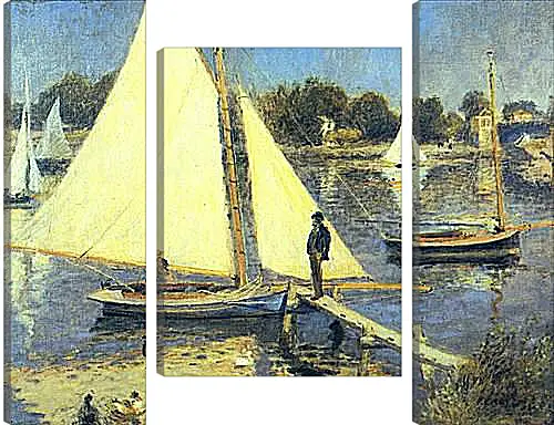 Модульная картина - Sailboats at Argenteuil. Пьер Огюст Ренуар