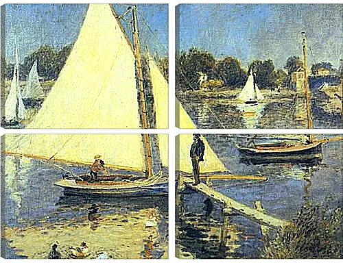 Модульная картина - Sailboats at Argenteuil. Пьер Огюст Ренуар