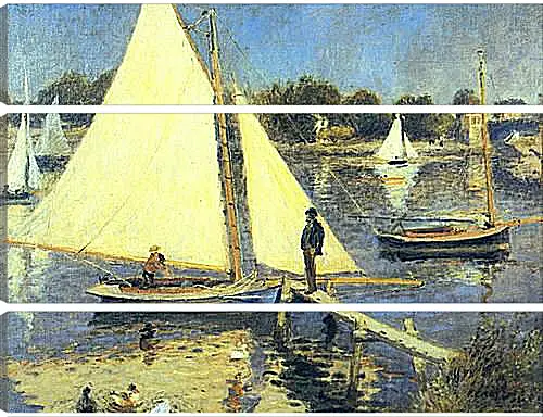 Модульная картина - Sailboats at Argenteuil. Пьер Огюст Ренуар