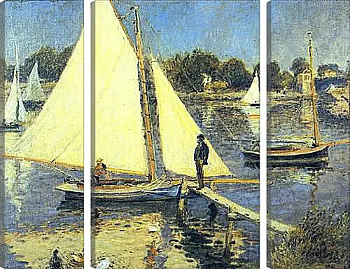 Модульная картина - Sailboats at Argenteuil. Пьер Огюст Ренуар