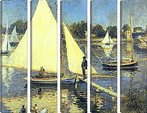 Модульная картина - Sailboats at Argenteuil. Пьер Огюст Ренуар