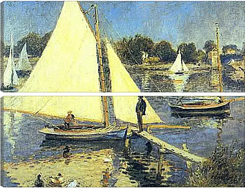 Модульная картина - Sailboats at Argenteuil. Пьер Огюст Ренуар